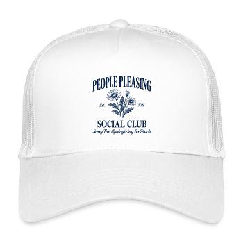 People Pleasing Social Club – Sorry for... - Kinder Trucker-Cap - Weiß - Vorne