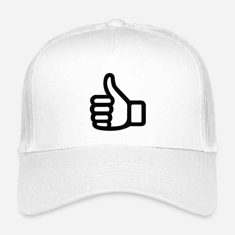 Daumen Hoch Handzeichen – Thumbs Up Symbol - Kinder Trucker-Cap - Weiß