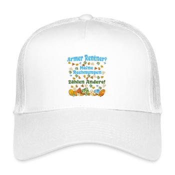 Armer Rentner? – Rechnungen zahlen Andere! - Kinder Trucker-Cap - Weiß - Vorne