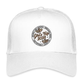 Girl's Trip 2026 Leopard Hearts - Kinder Trucker-Cap - Weiß - Vorne
