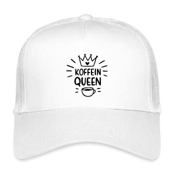 Black silhouette caffeine queen morning grouch - Kids’ Trucker Cap - white - Front