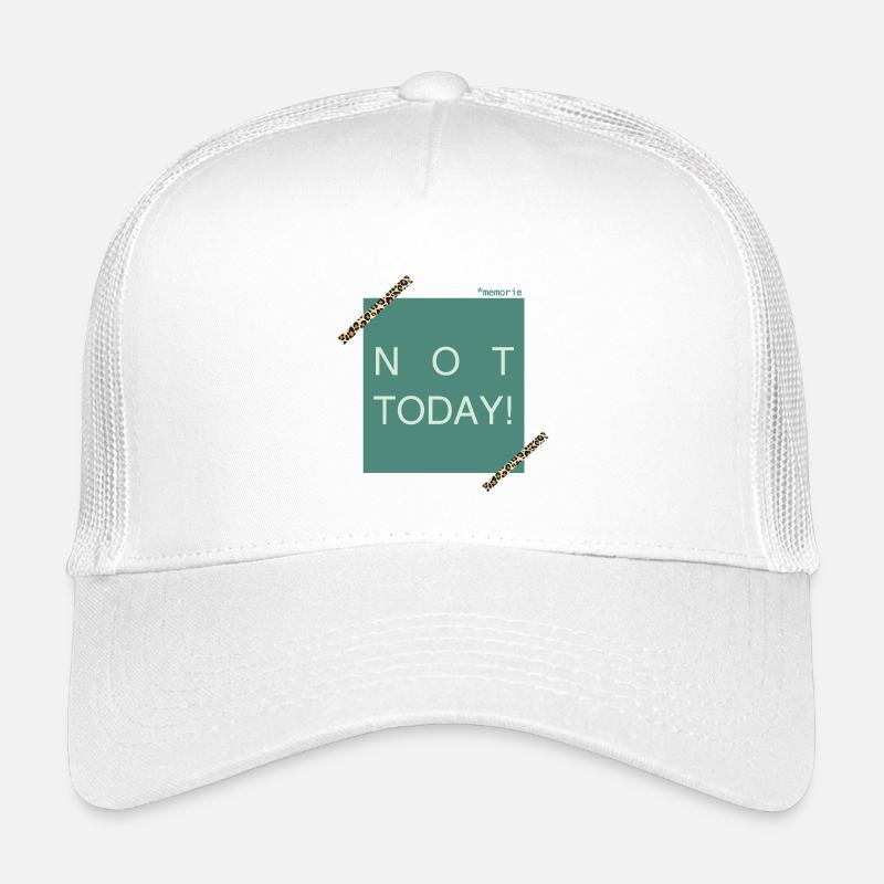 NOT TODAY! Leoparden Akzent - Kinder Trucker-Cap - Weiß