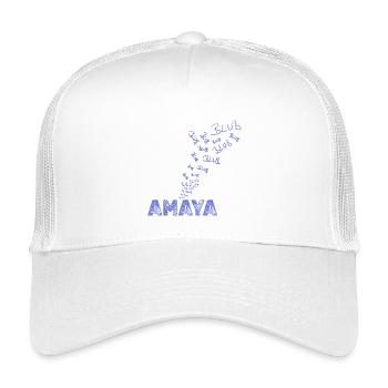 Geschenk für Amaya - Kinder Trucker-Cap - Weiß - Vorne