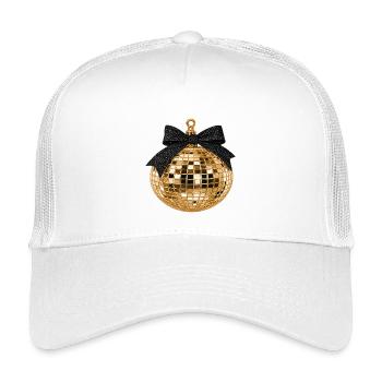 Boule disco avec arc - Casquette trucker enfant - blanc - Devant