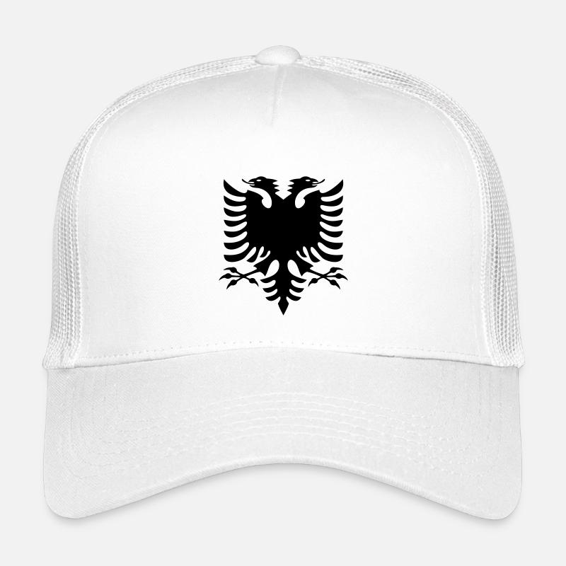 Albanien Flagge - Kinder Trucker-Cap - Weiß