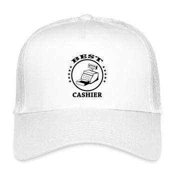 Beste Kassiererin - Kinder Trucker-Cap - Weiß - Vorne
