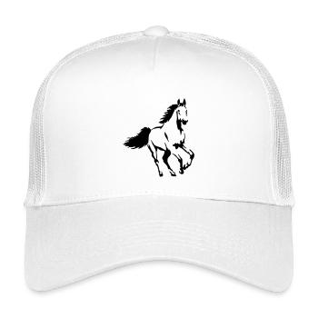 Cheval Animal Étalon Mare Poulain - Casquette trucker enfant - blanc - Devant