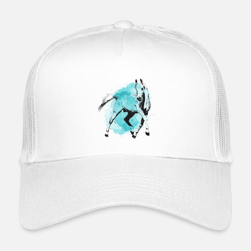 Cheval turquoise Casquette trucker enfant