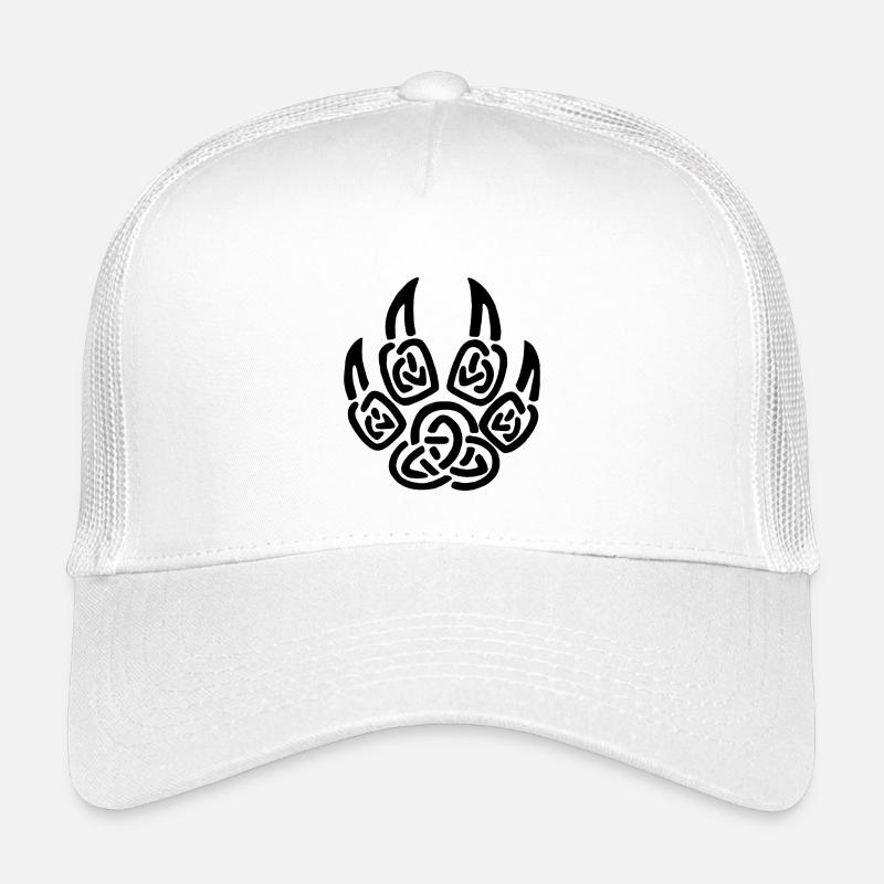 Schwarze Wikinger Wolfskrallen - Kinder Trucker-Cap - Weiß