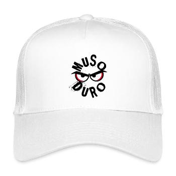 Muso Duro - Visage grincheux - Casquette trucker enfant - blanc - Devant