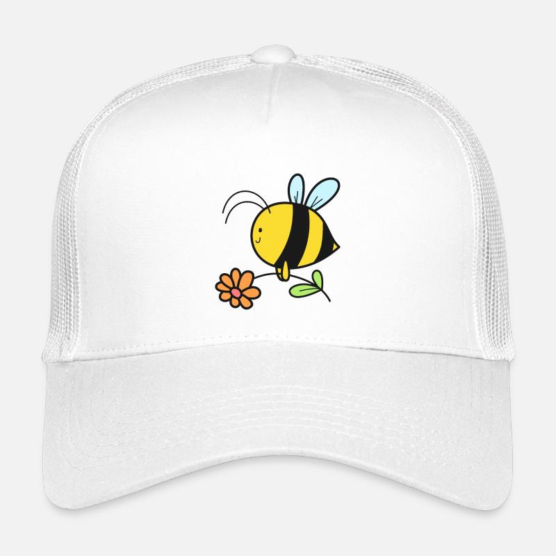 Biene Bienen - Kinder Trucker-Cap - Weiß