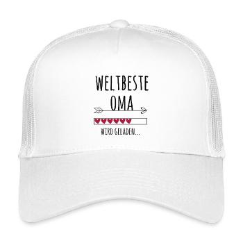 werdende Oma Schwangerschaft Verkündung Geschenk - Kinder Trucker-Cap - Weiß - Vorne