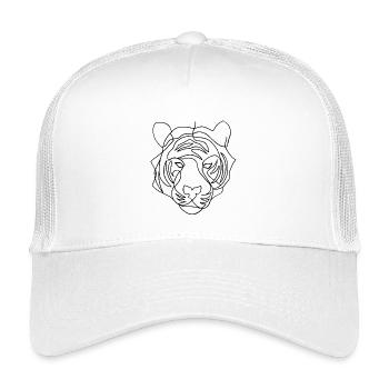 Esquisse du tigre noir - Casquette trucker enfant - blanc - Devant