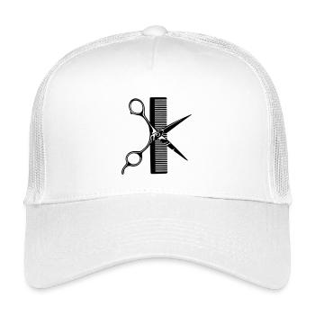 Peigne à ciseaux - Casquette trucker enfant - blanc - Devant