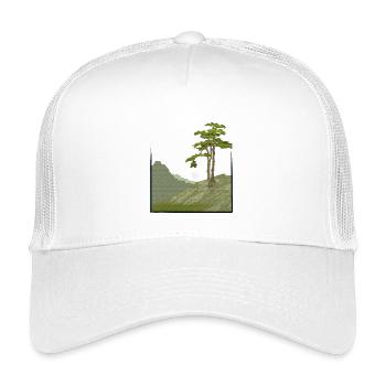 Arbre sur colline avec structure en toile, domaine public - Casquette trucker enfant - blanc - Devant