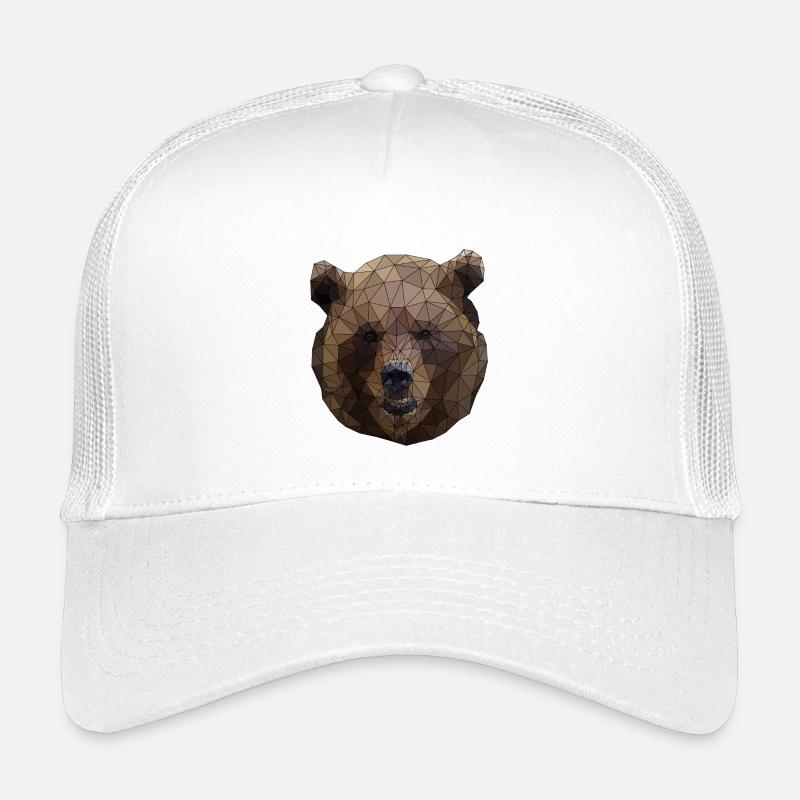 Polygonal Brown Bear Triangular Low Poly Art Kids’ Trucker Cap