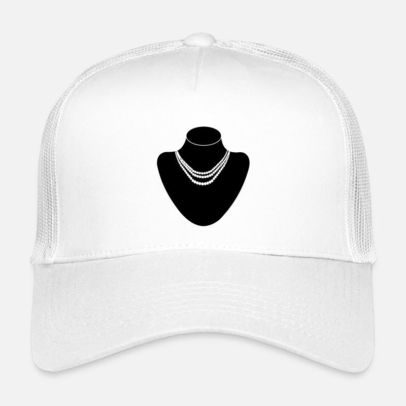 Support col bijoutier avec collier perles Casquette trucker enfant
