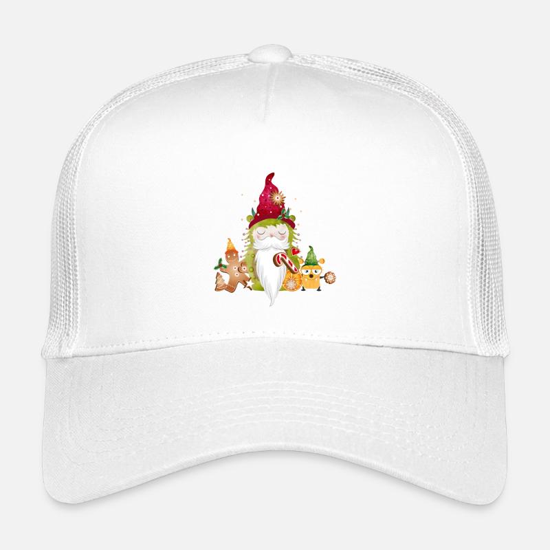 Cute Gnome Monster with Gingerbread for Christmas Kids’ Trucker Cap