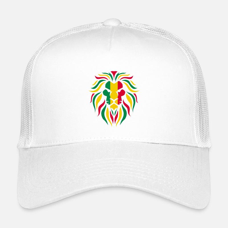Reggae Rasta Löwe - Kinder Trucker-Cap - Weiß