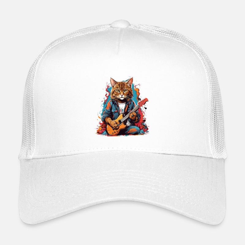 Cat With Guitar Kids’ Trucker Cap