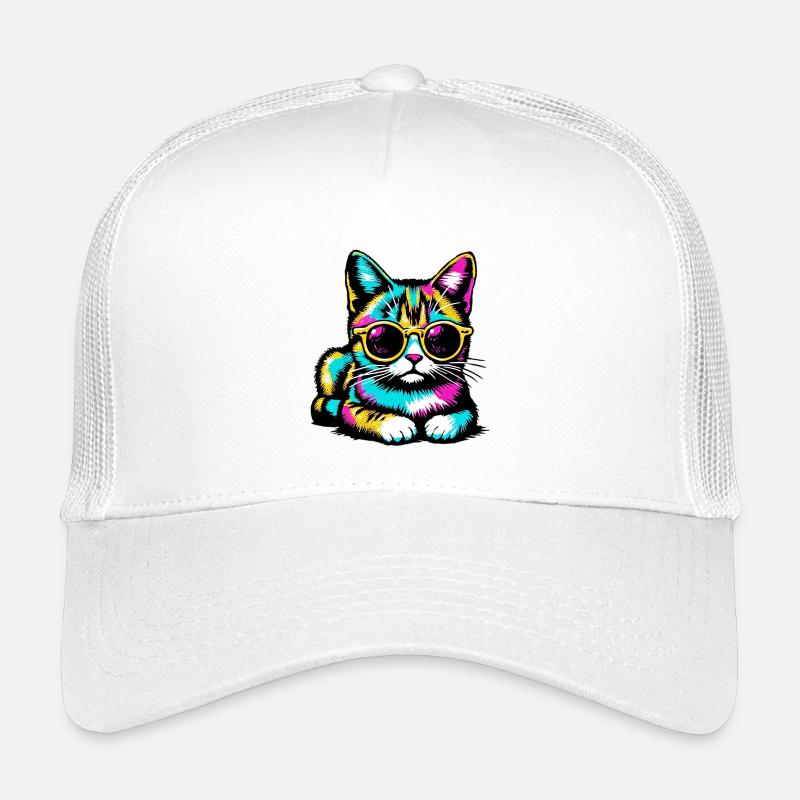 Cat with sunglasses Kids’ Trucker Cap
