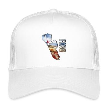 Carte aquarelle Fanø - Casquette trucker enfant - blanc - Devant