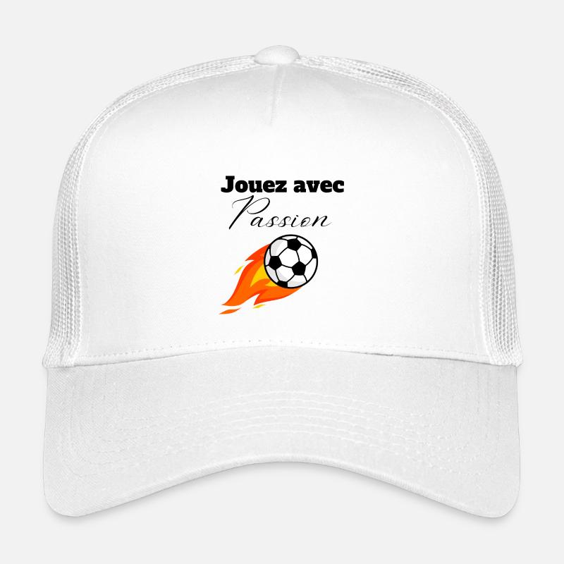 Spielen Sie mit Leidenschaft - Kinder Trucker-Cap - Weiß