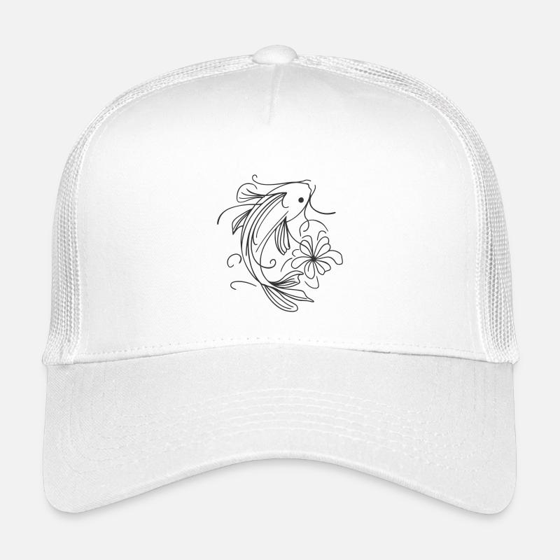 Fish Splash Art Sleek - Kinder Trucker-Cap - Weiß
