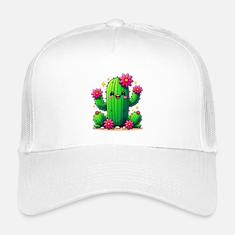 Kaktus - Kinder Trucker-Cap - Weiß