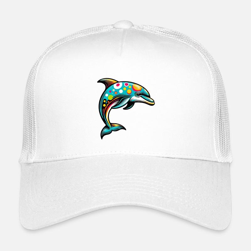 Delfin - Kinder Trucker-Cap - Weiß