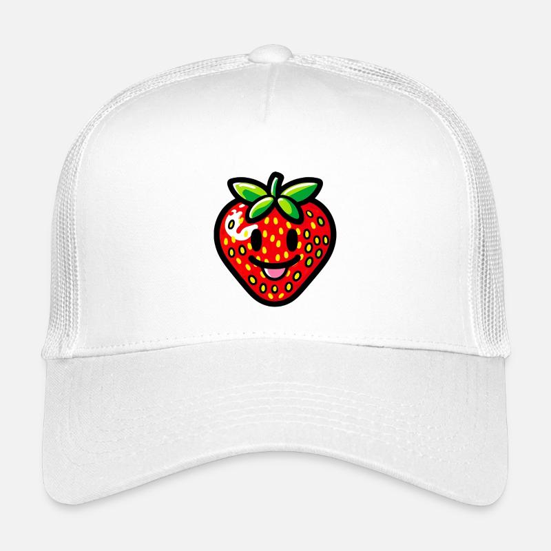 Erdbeeren Erdbeeren - Kinder Trucker-Cap - Weiß