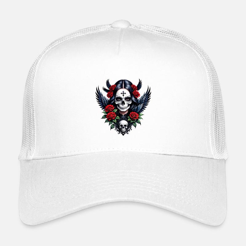 Sugar Skull Engel mit Rosen. Kinder Trucker-Cap