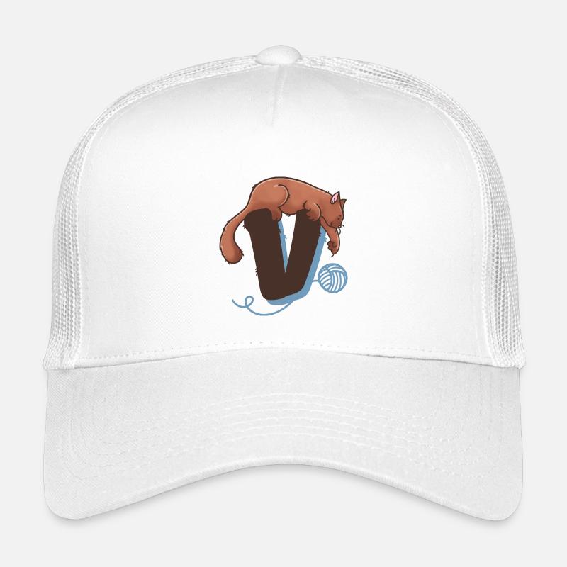 Cat Letter V Kids’ Trucker Cap