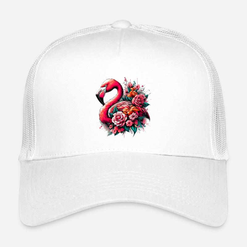 Flamingo - Kinder Trucker-Cap - Weiß