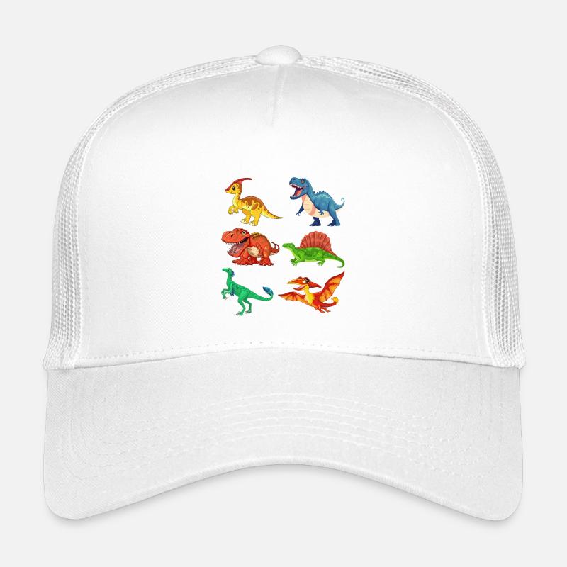 Dino, Dinosaurier, Ich liebe Dinosaurier - Kinder Trucker-Cap - Weiß