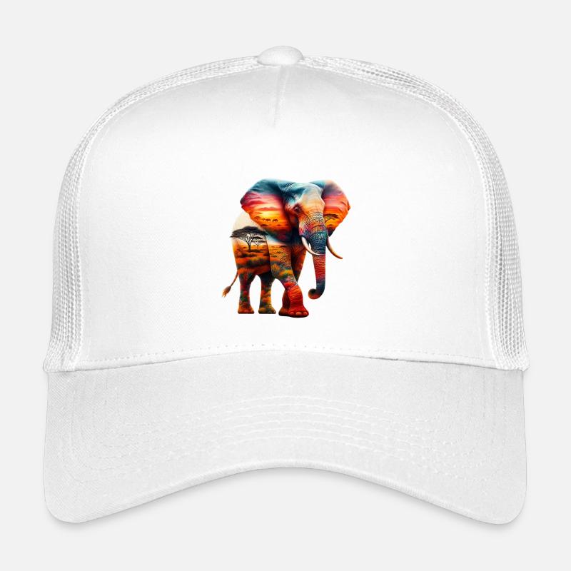 Elefant - Kinder Trucker-Cap - Weiß