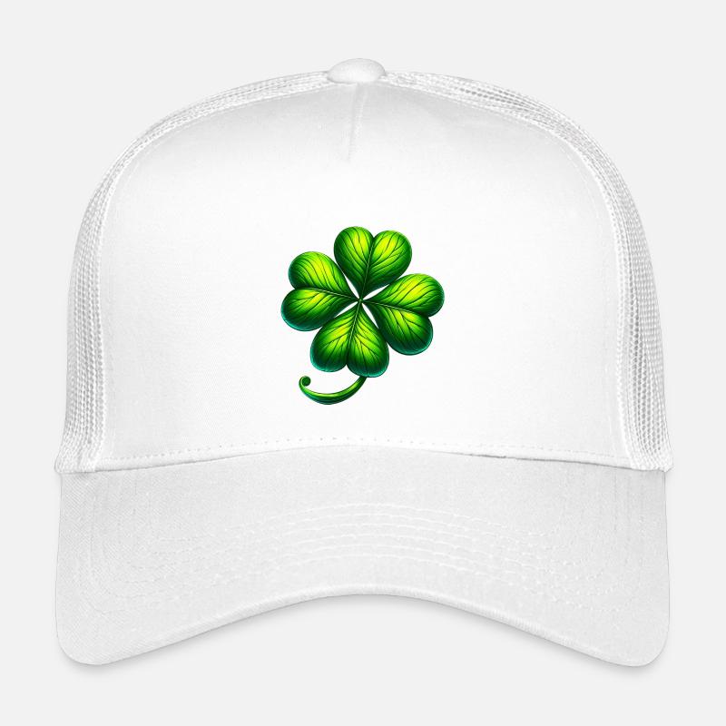 Vierblättriges Kleeblatt - Kinder Trucker-Cap - Weiß