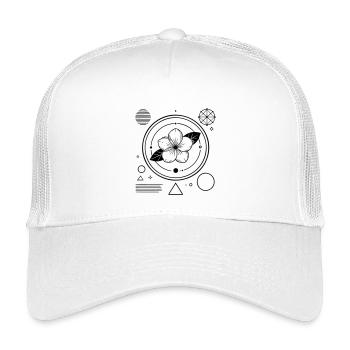 Florale Geometrie – Moderne Kunst für Meditation - Kinder Trucker-Cap - Weiß - Vorne