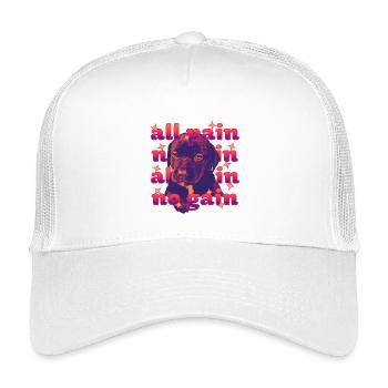 All Pain No Gain – Chien dramatique - Casquette trucker enfant - blanc - Devant