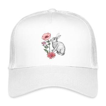 Osterhase Frohe Ostern - Kinder Trucker-Cap - Weiß - Vorne