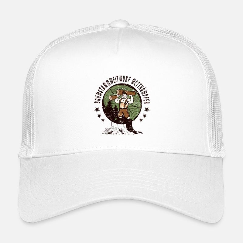 Tree trunk throwing competitors Kids’ Trucker Cap