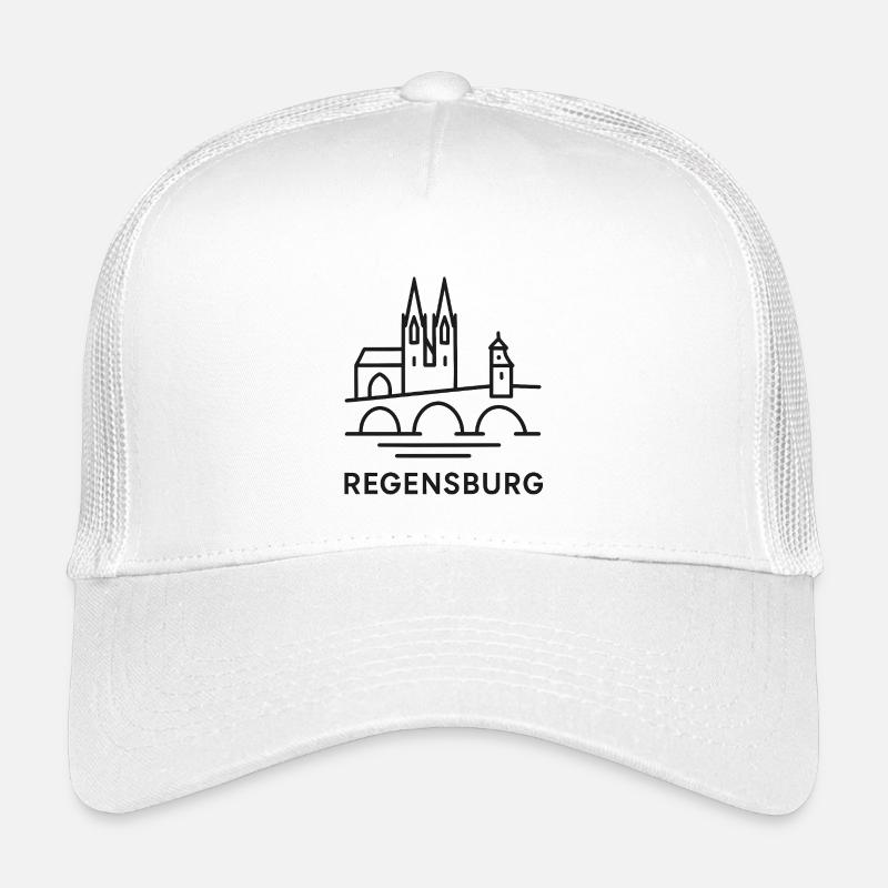 Regensburg Skyline Silhouette Kinder Trucker-Cap