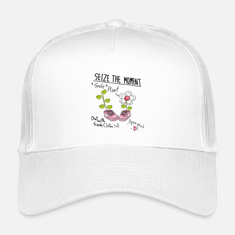 seize the moment - Kinder Trucker-Cap - Weiß