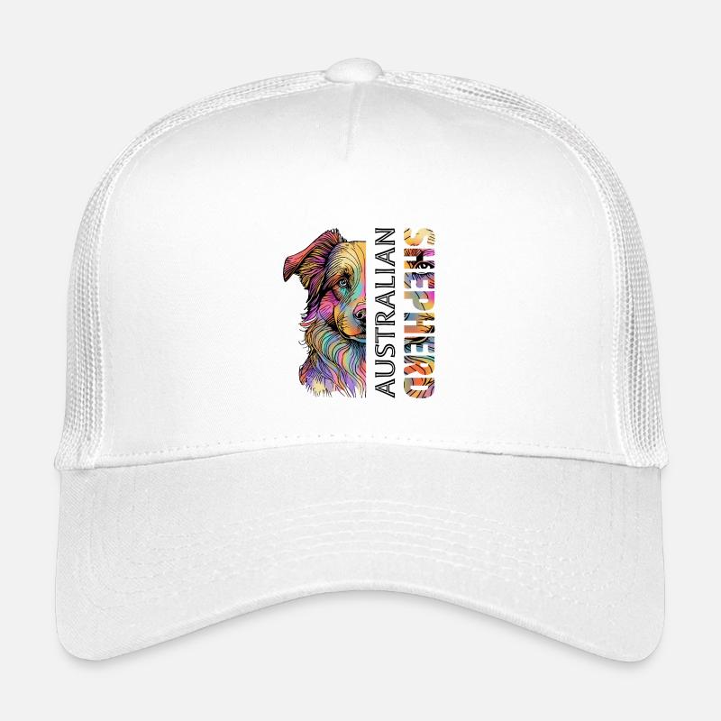 Australian Shepherd - Kinder Trucker-Cap - Weiß