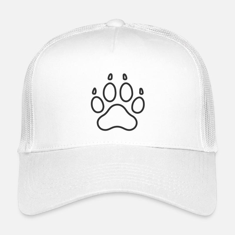 Icône de ligne d’empreinte de patte d’animal Casquette trucker enfant