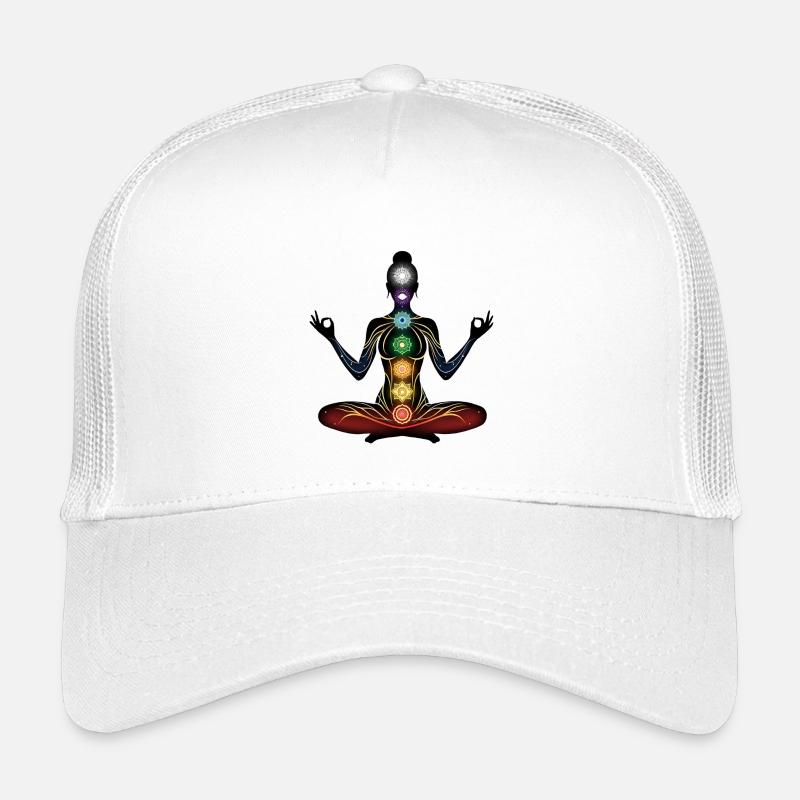 Chakra Meditation Silhouette Kids’ Trucker Cap