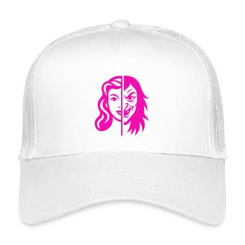 Contraste du visage divisé - Casquette trucker enfant - blanc - Devant