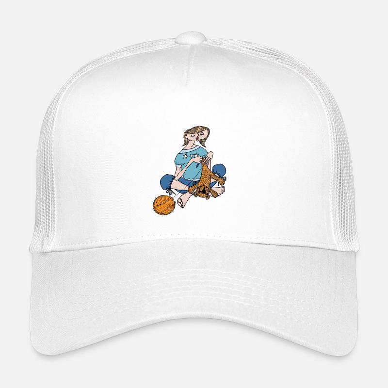 Mädchen häkelt Teddy Kinder Trucker-Cap