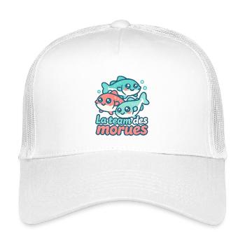 La team des morues kawaii - Casquette trucker enfant - blanc - Devant