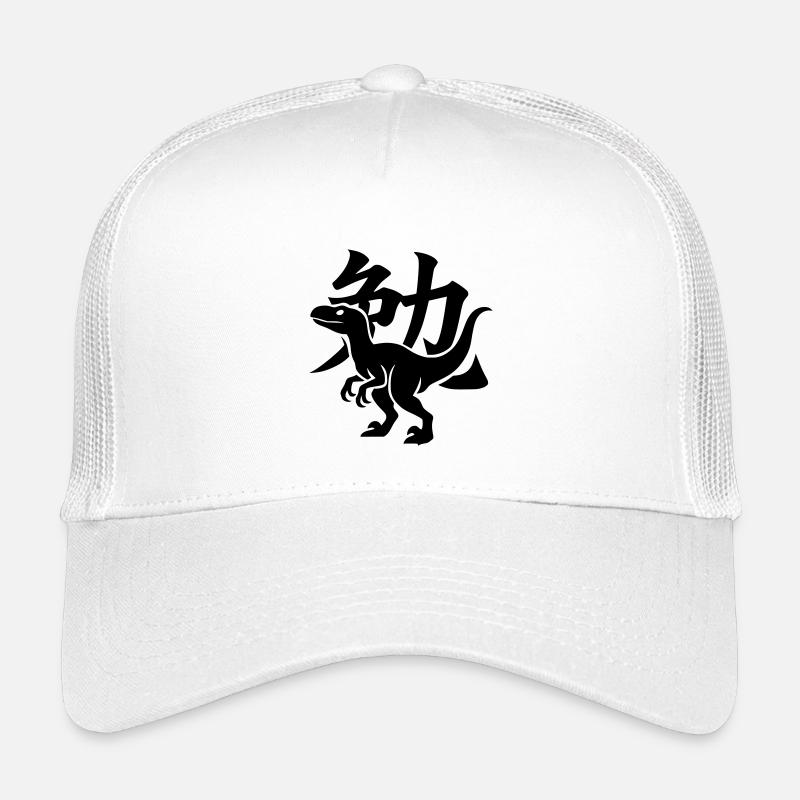 Raptor Kanji Ben - Kinder Trucker-Cap - Weiß